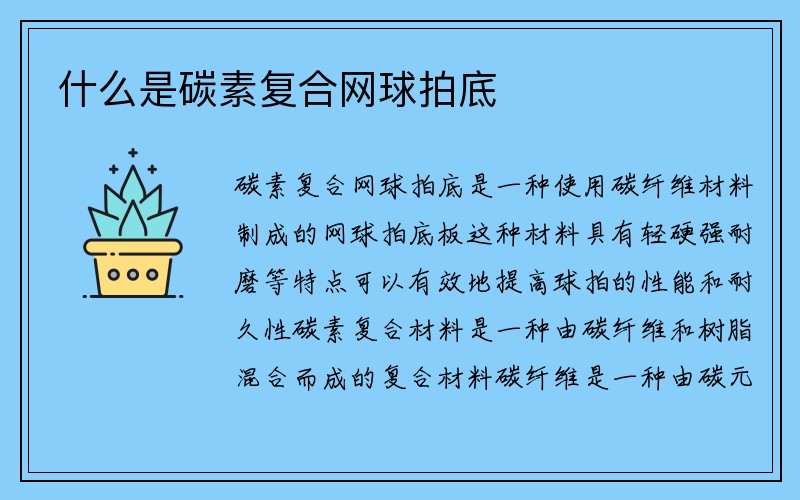 什么是碳素复合网球拍底