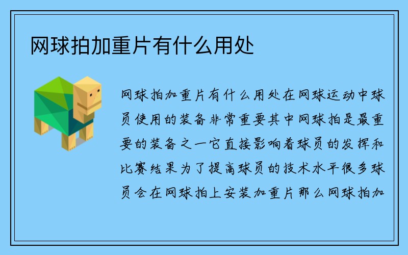 网球拍加重片有什么用处